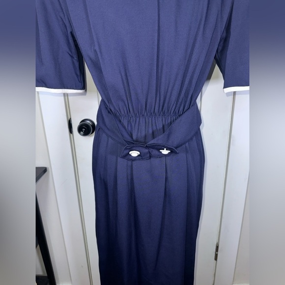 Vintage Navy Double-Breasted Dress - Picture 9 of 13